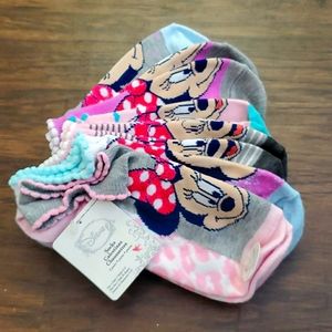 Disney Minnie Mouse 6 pack Socks 9-11